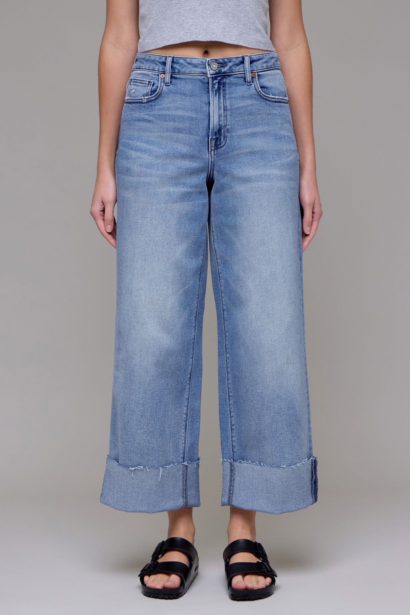 Nori High Rise Wide Leg Jean | Medium Light