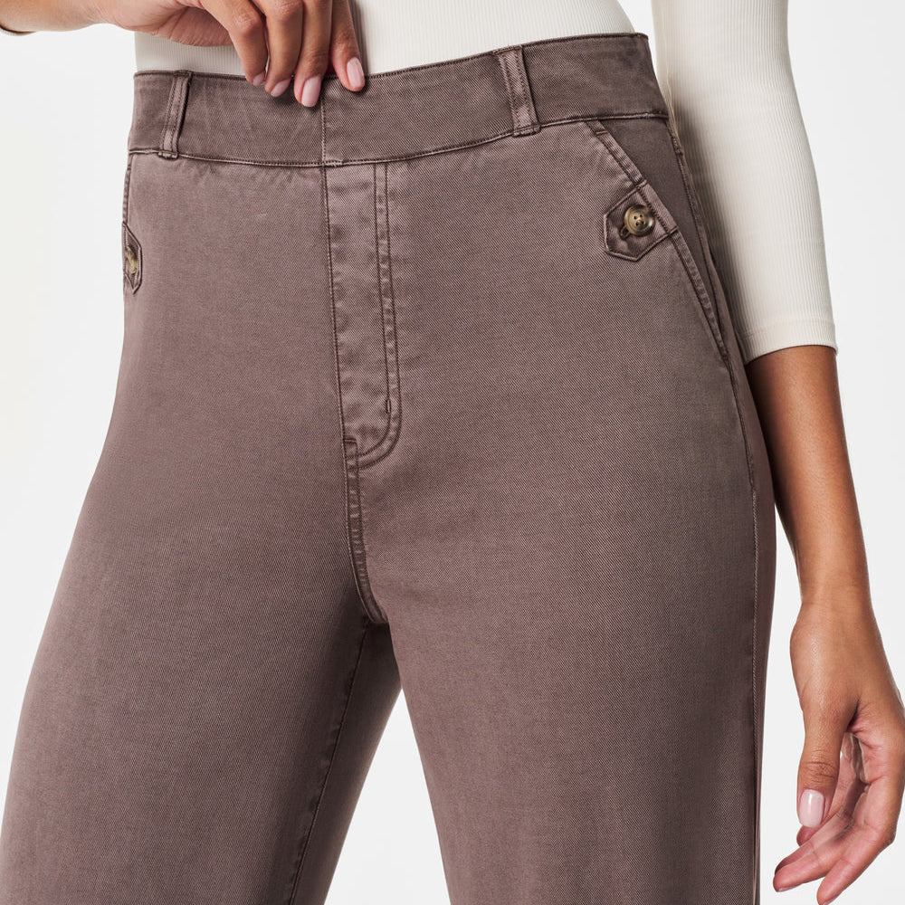 Spanx Stretch Twill Cropped Pant | Smoke