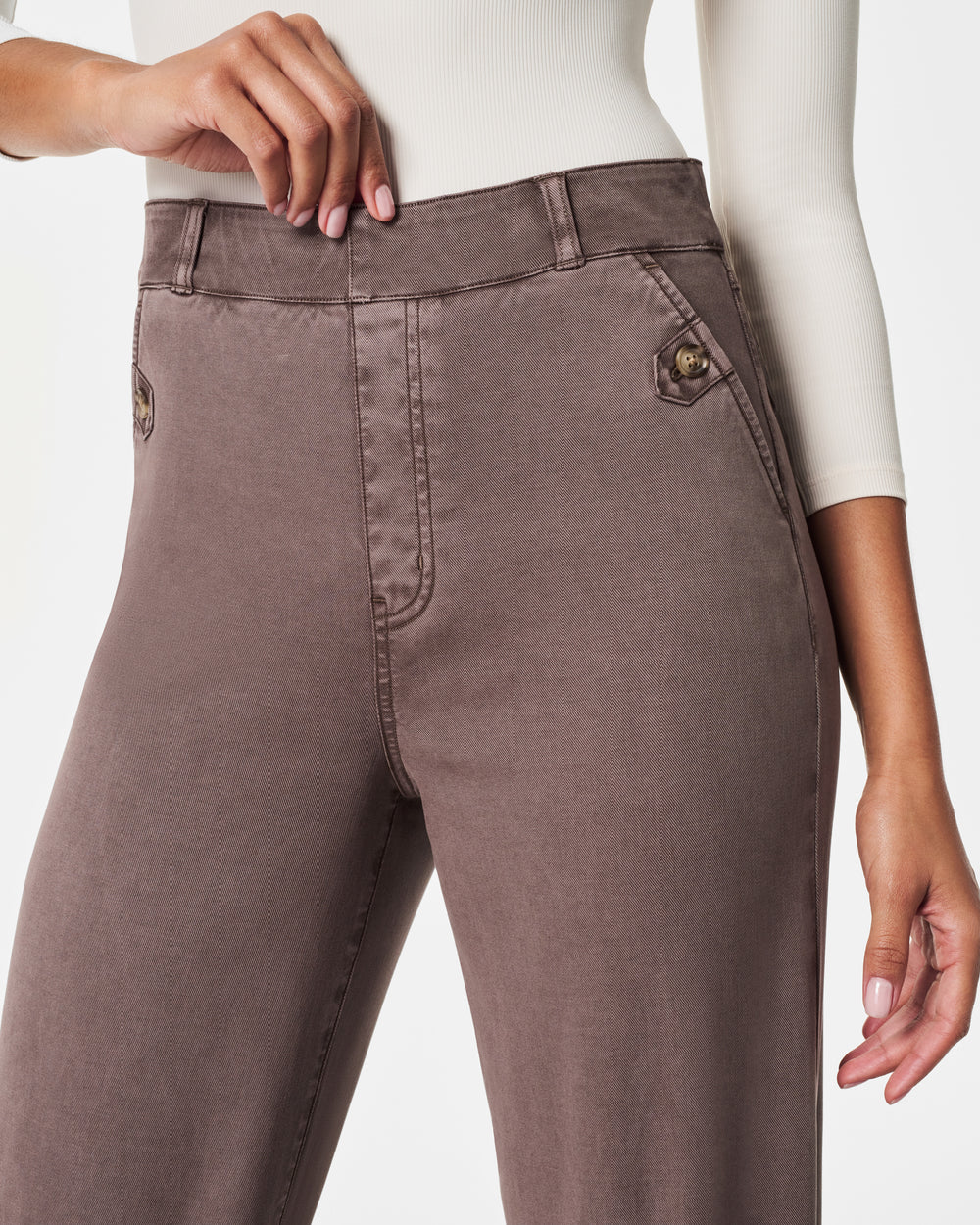 Spanx Stretch Twill Cropped Pant | Smoke