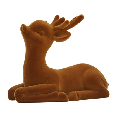 25PXF926 Resting Yellow Ochre Porcelain Deer