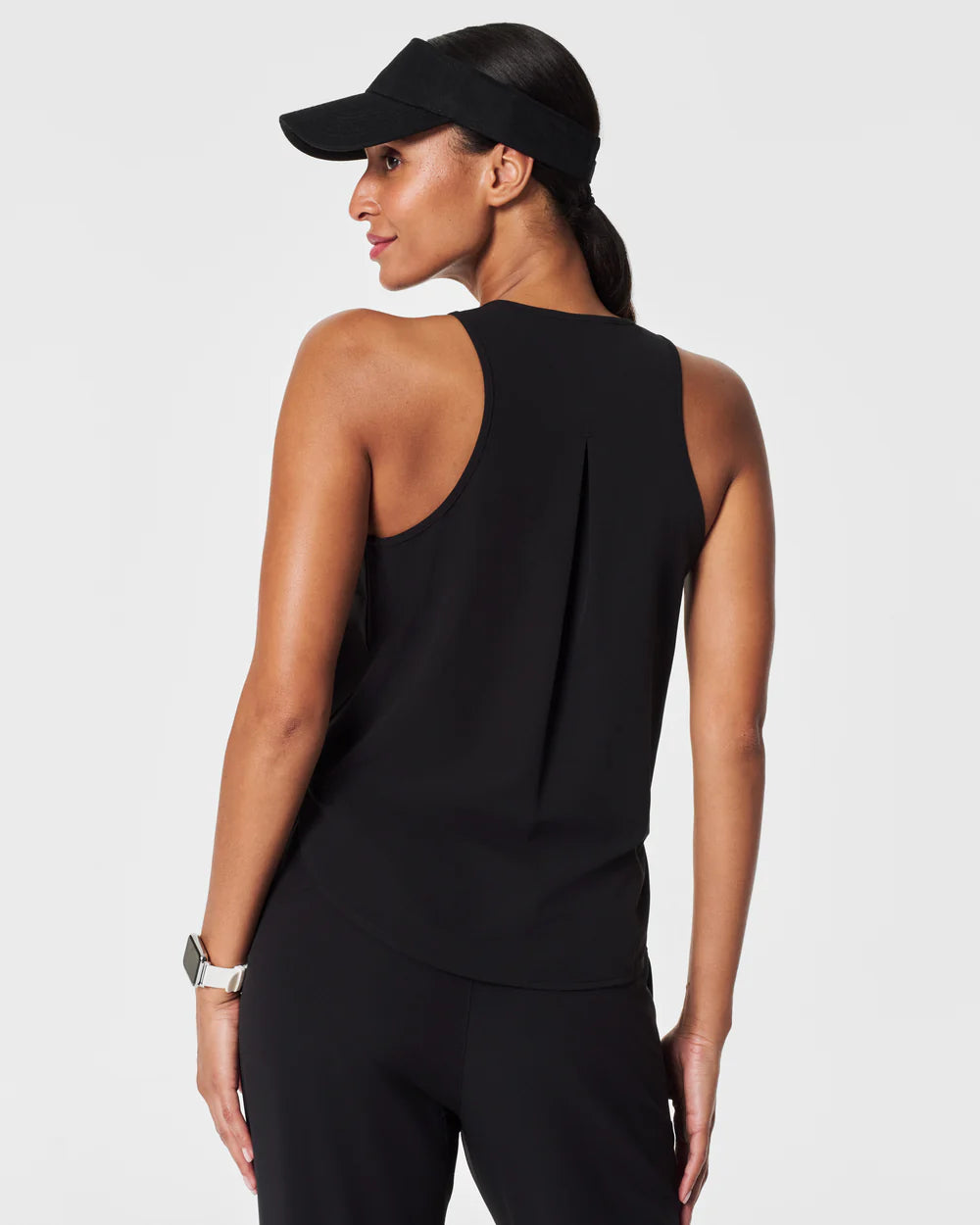 Spanx On The Move Curved Hem Tank | Black