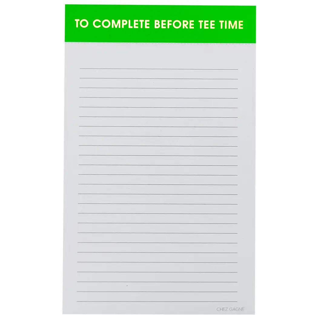 Notepad | To Complete Before Tee Time
