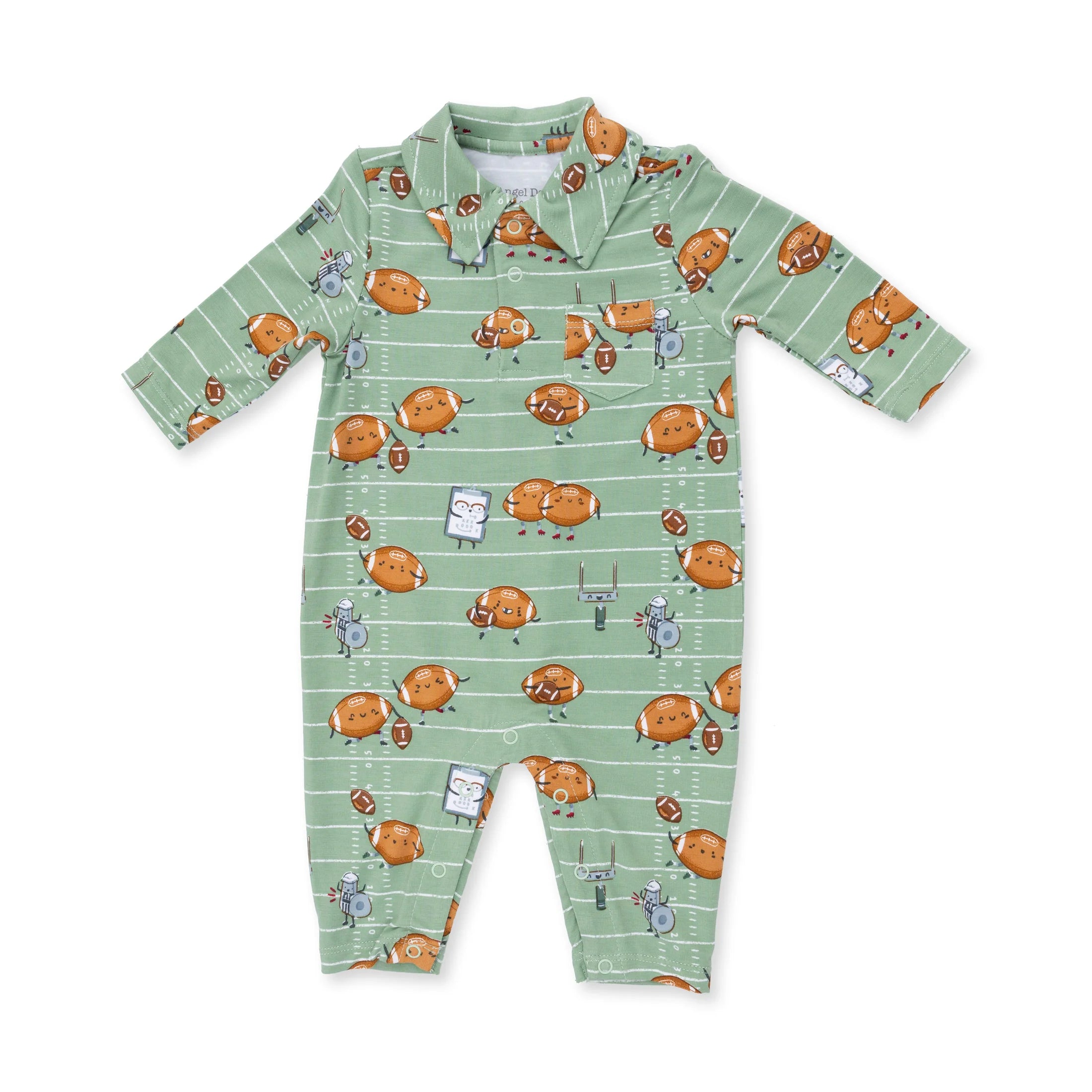 Angel Dear Polo Romper | Footballs Playing Football