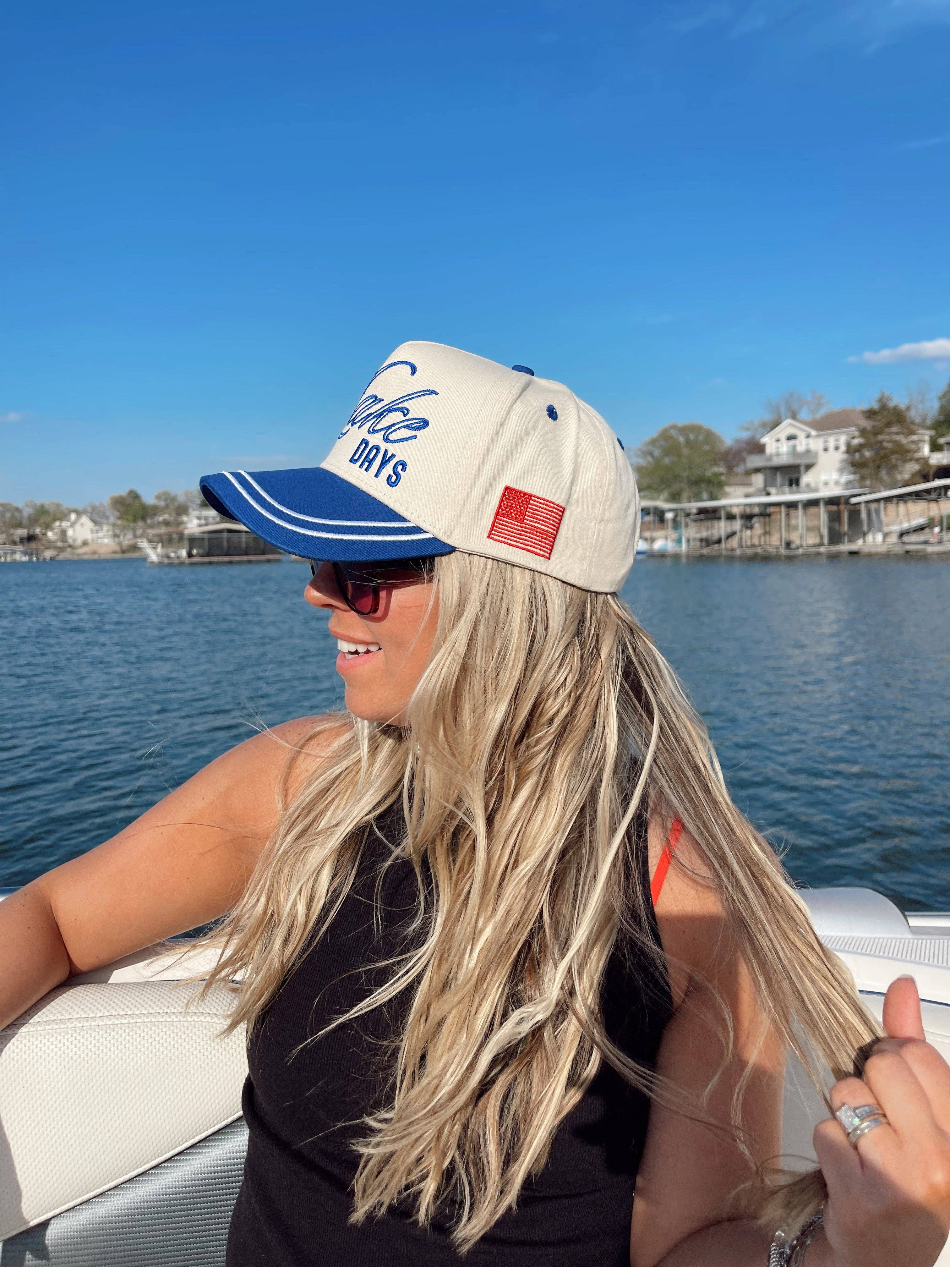 KENZKUSTOMZ Lake Days Trucker Hat | Royal Blue