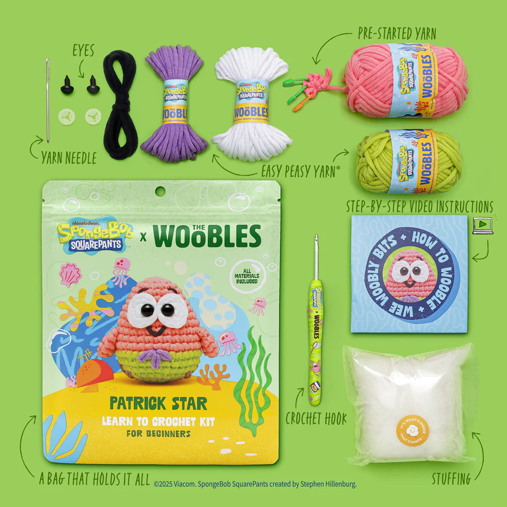 The Woobles Crochet Kit | Patrick Star