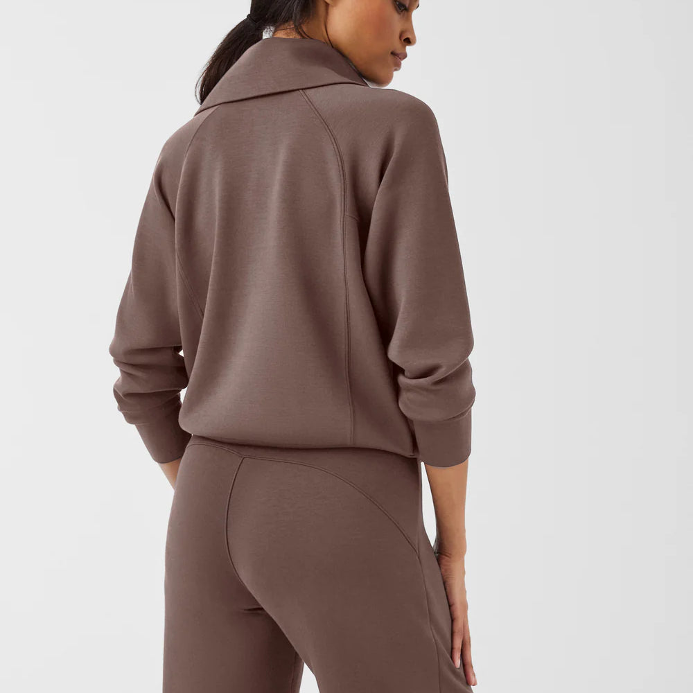 Spanx Airessentials Half Zip | Smoke