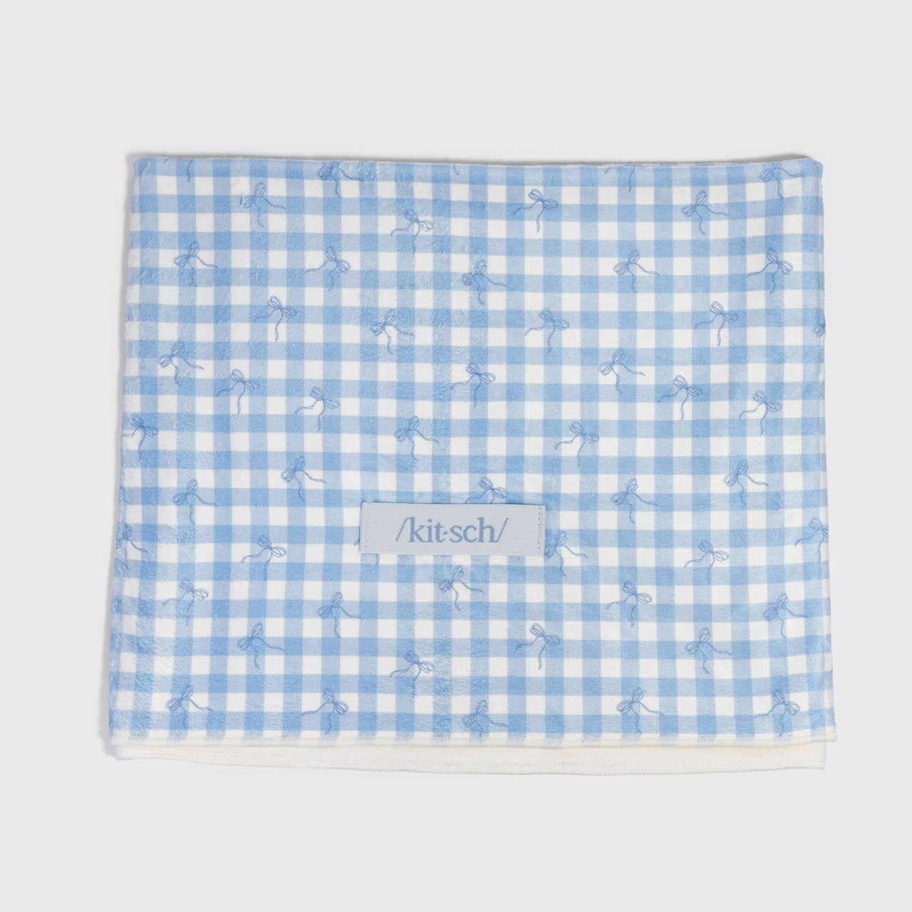 Kitsch XL Hair Towel Wrap | Gingham Blue