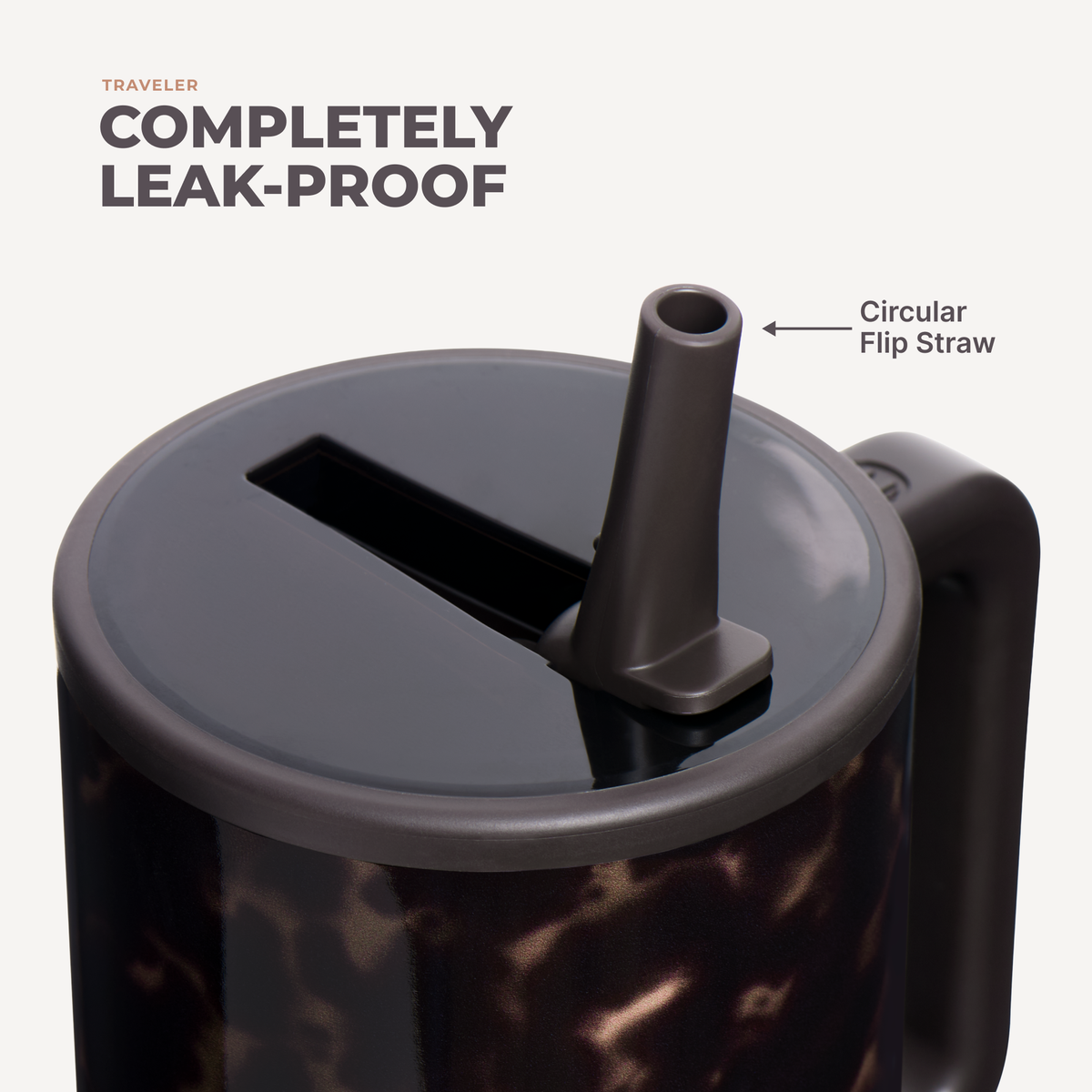 Mocha Tortoise HydroJug 20 oz Traveler Tumbler
