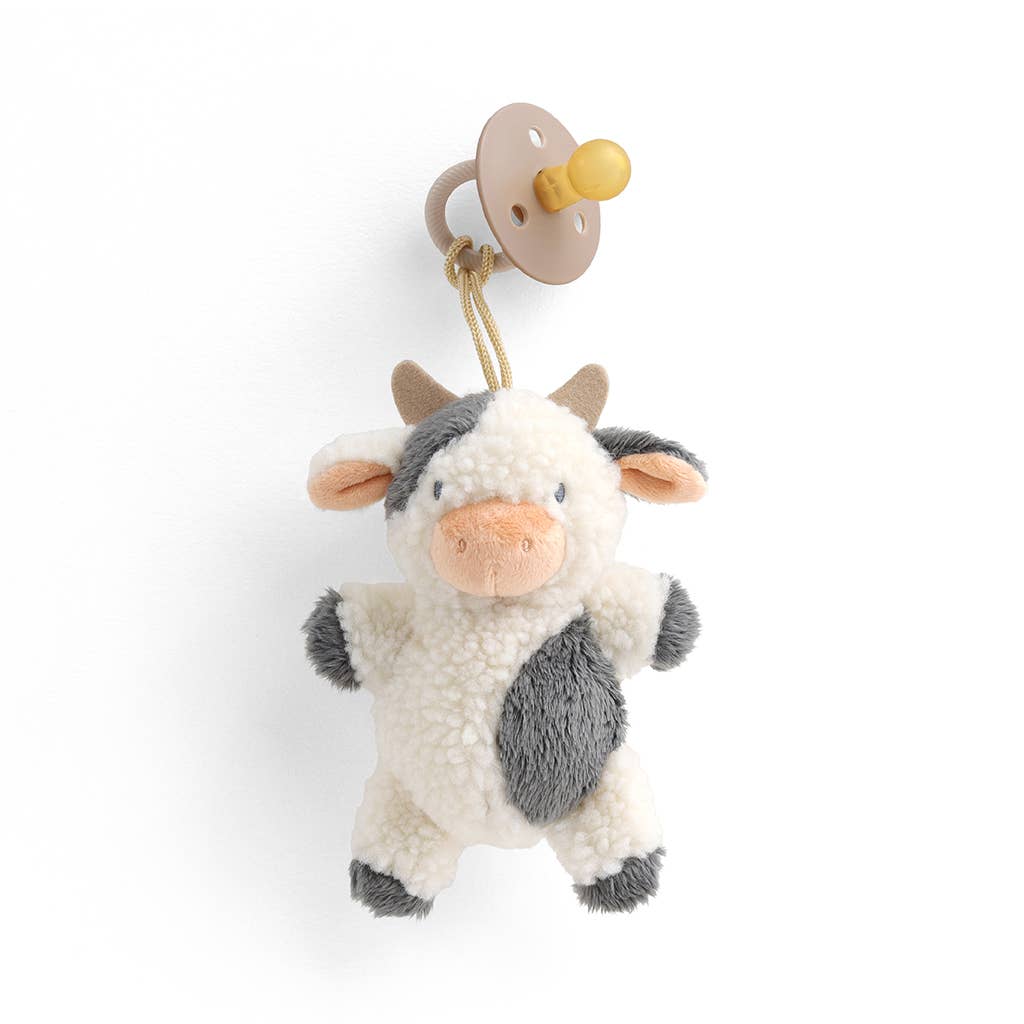 Bitzy Pal Natural Rubber Pacifier & Plush | Cow