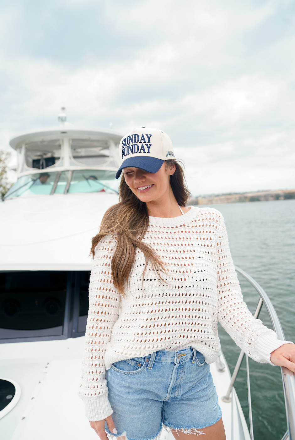KENZKUSTOMZ Sunday Funday Vintage Trucker Hat | Navy