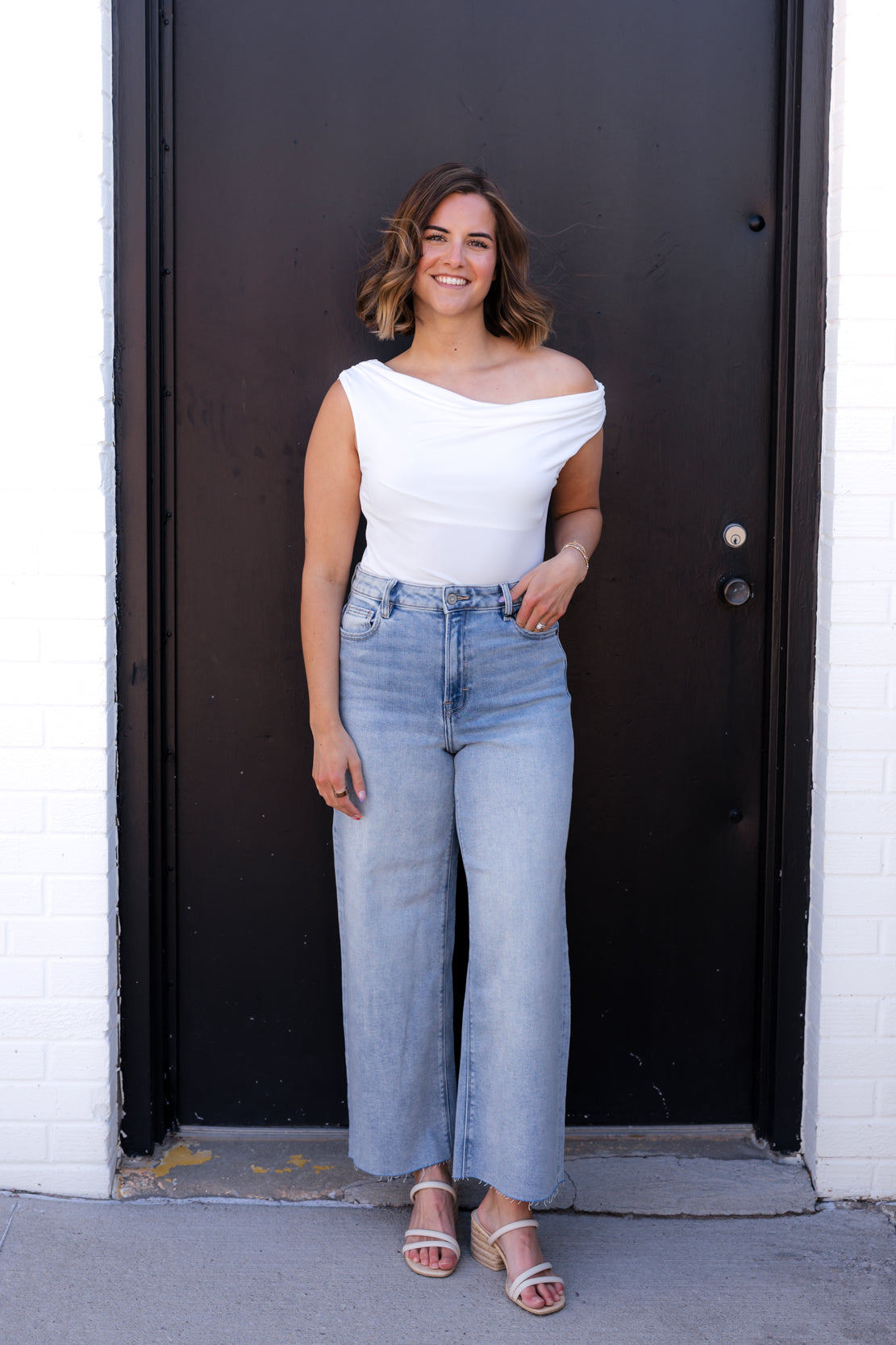 Morgan Off The Shoulder Top | White