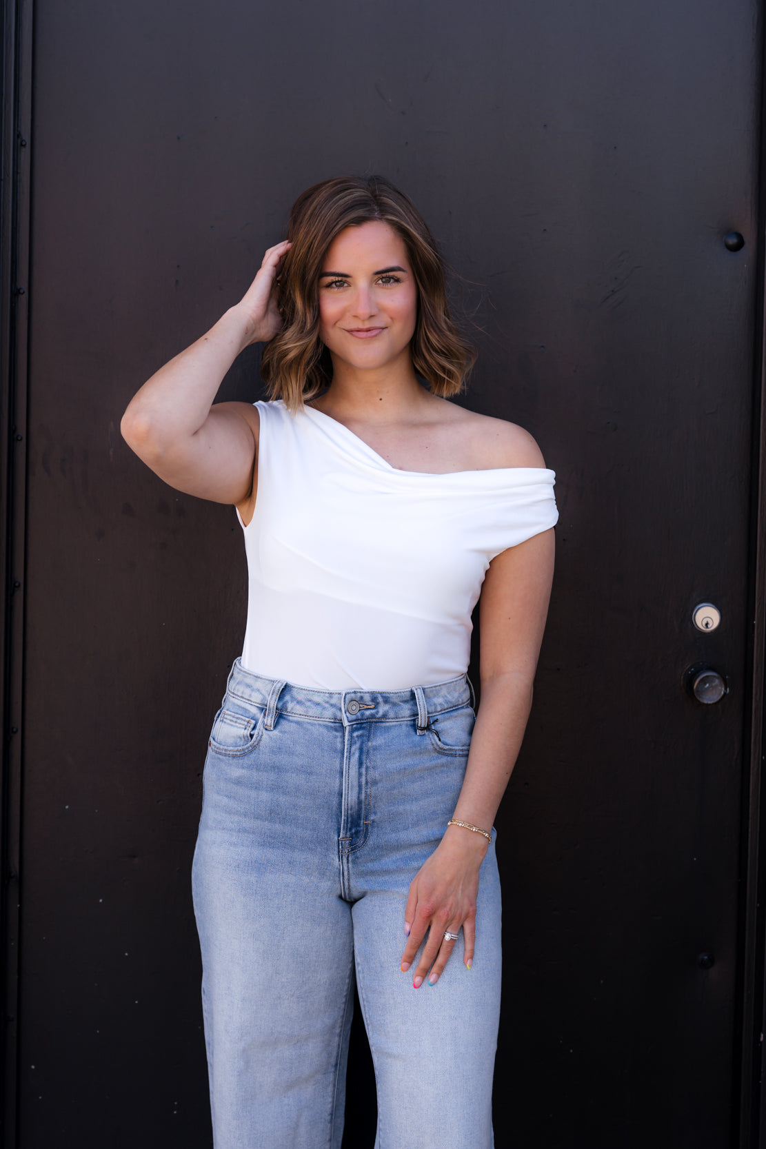 Morgan Off The Shoulder Top | White