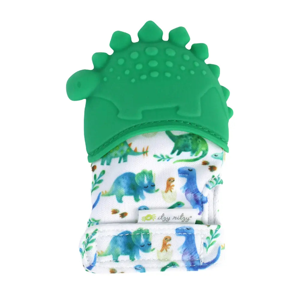 Itzy Mitt Silicone Teething Mitts | Dinosaur