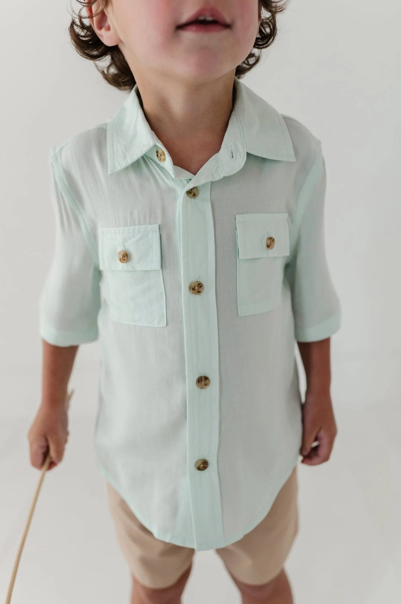 Babysprouts Boy's Utility Shirt | Sky Blue