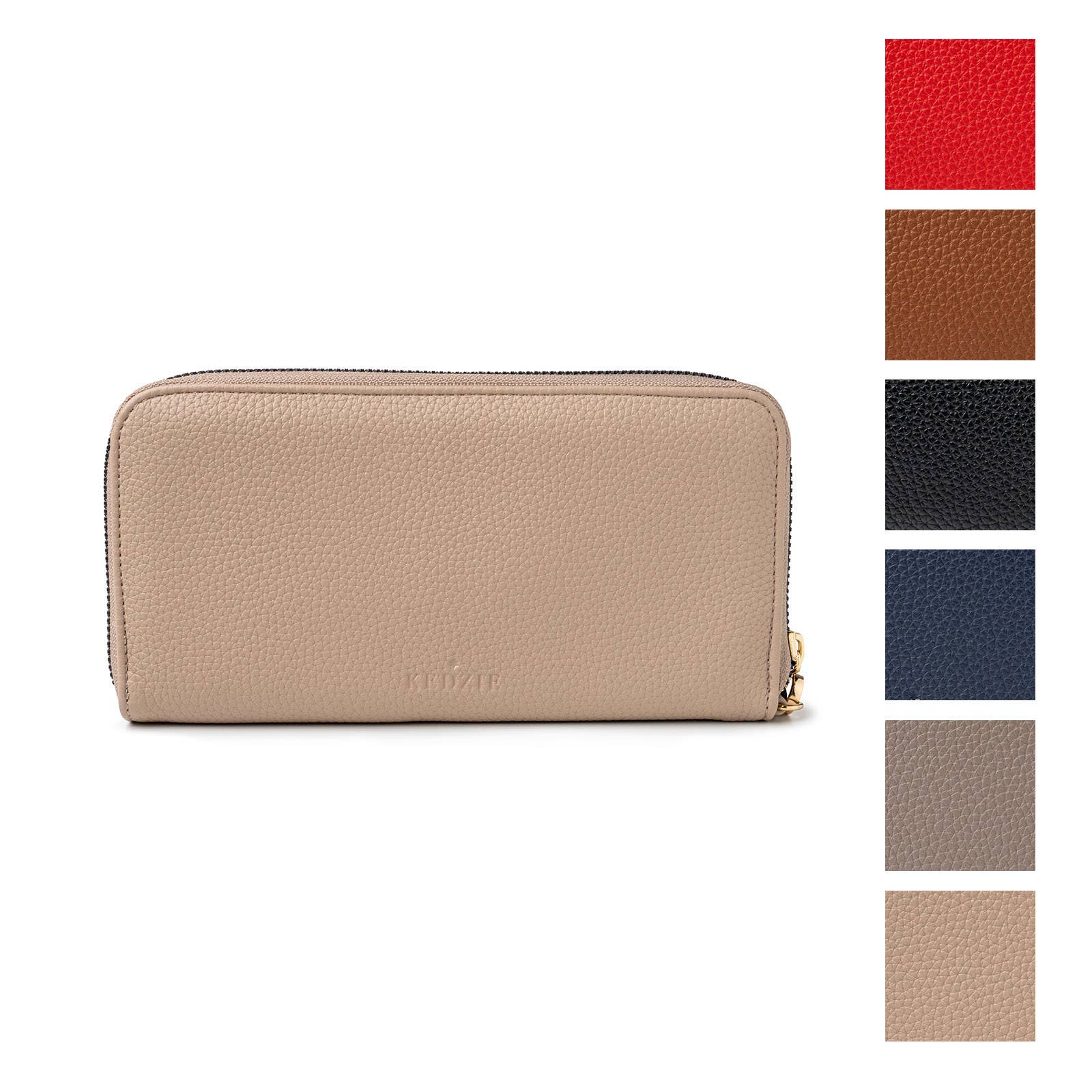 Kedzie Eclipse Zip-Around Clutch | Cream