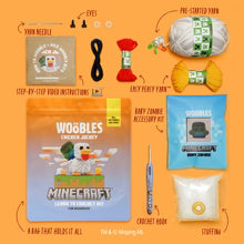 The Woobles Crochet Kit | Minecraft Chicken Jockey