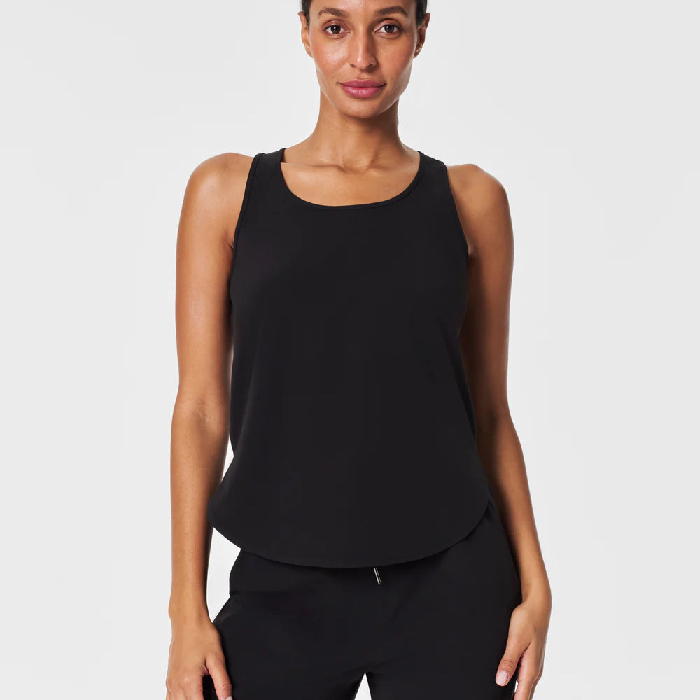 
                      
                        Spanx On The Move Curved Hem Tank | Black
                      
                    