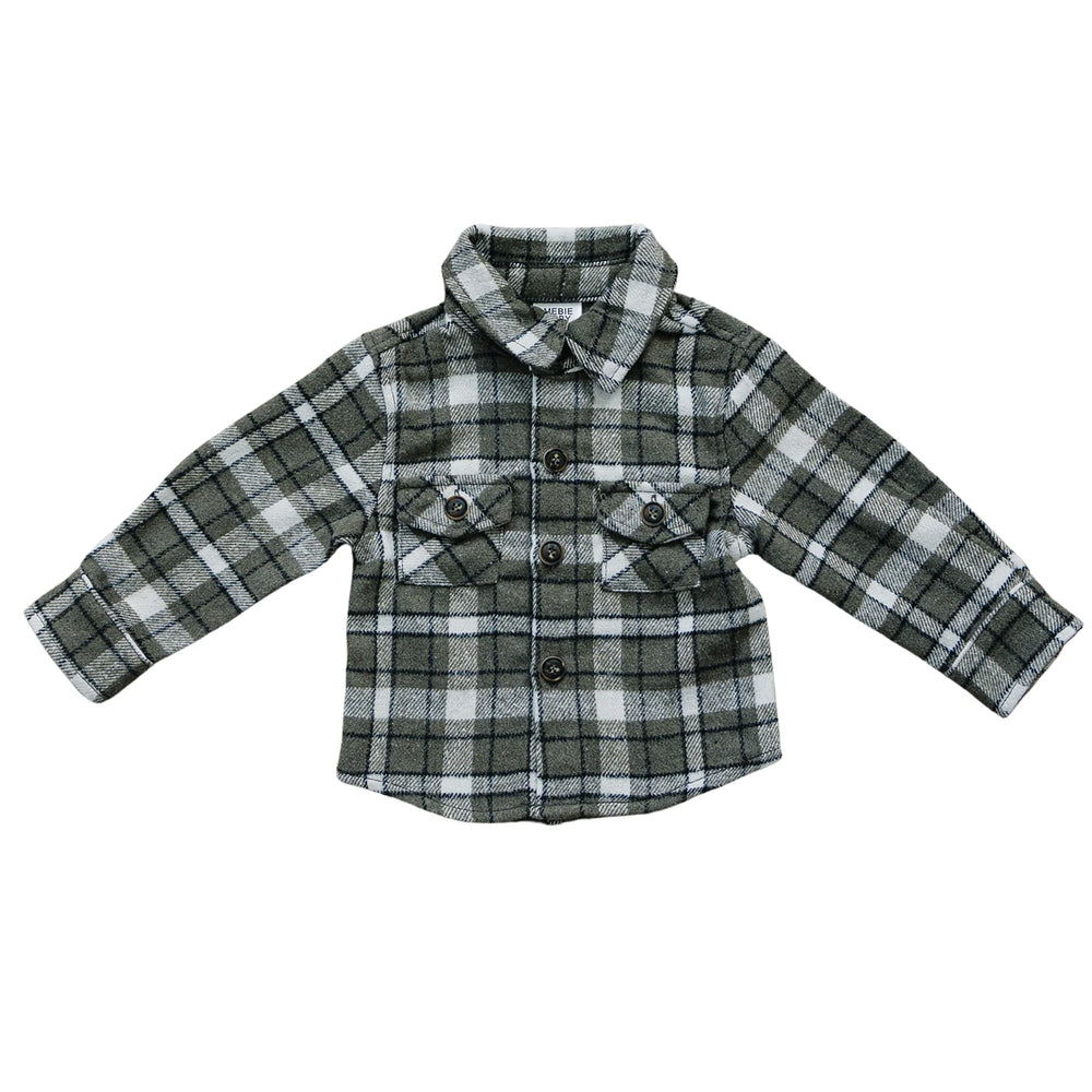 
                      
                        Mebie Baby Flannel Shacket | Charcoal
                      
                    