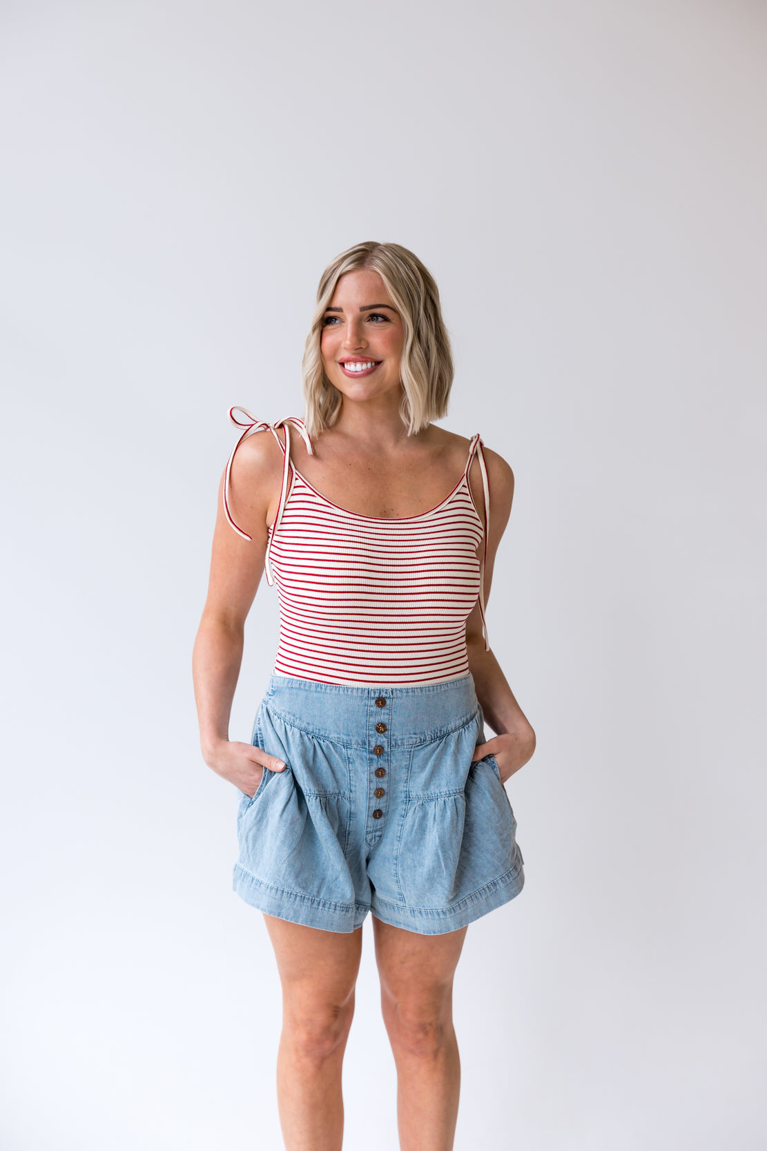 Maddox Button Down Shorts | Denim