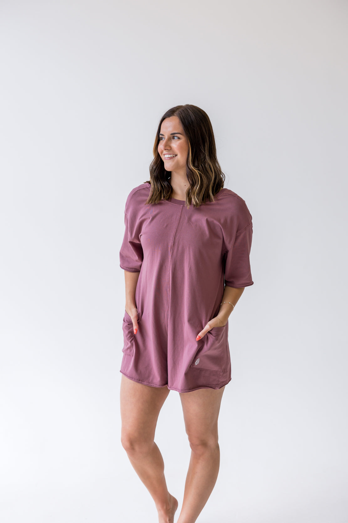 Hot Shot Tee Romper | Clove