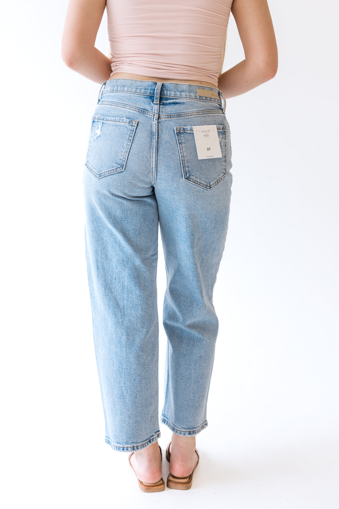 Isabel Mid Rise Baggy Dad Jean | Light