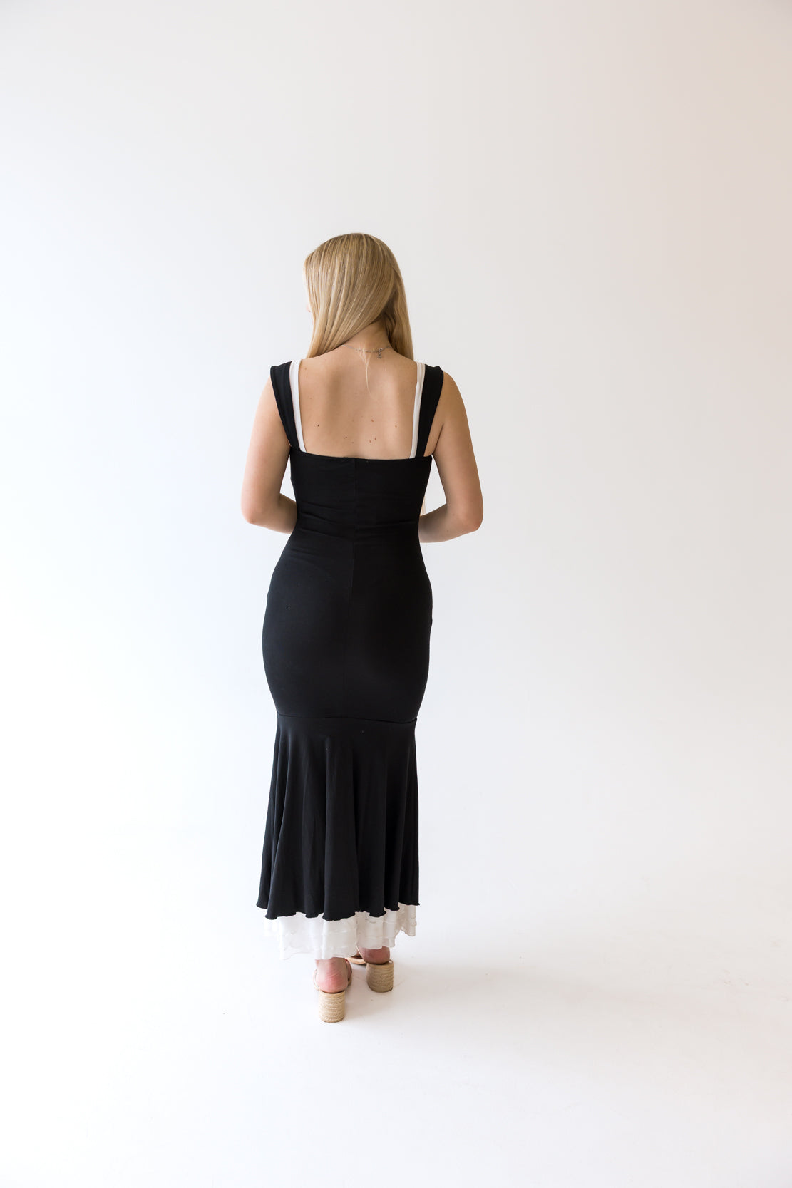 Rayna Ribbed Knit Maxi Dress | Black