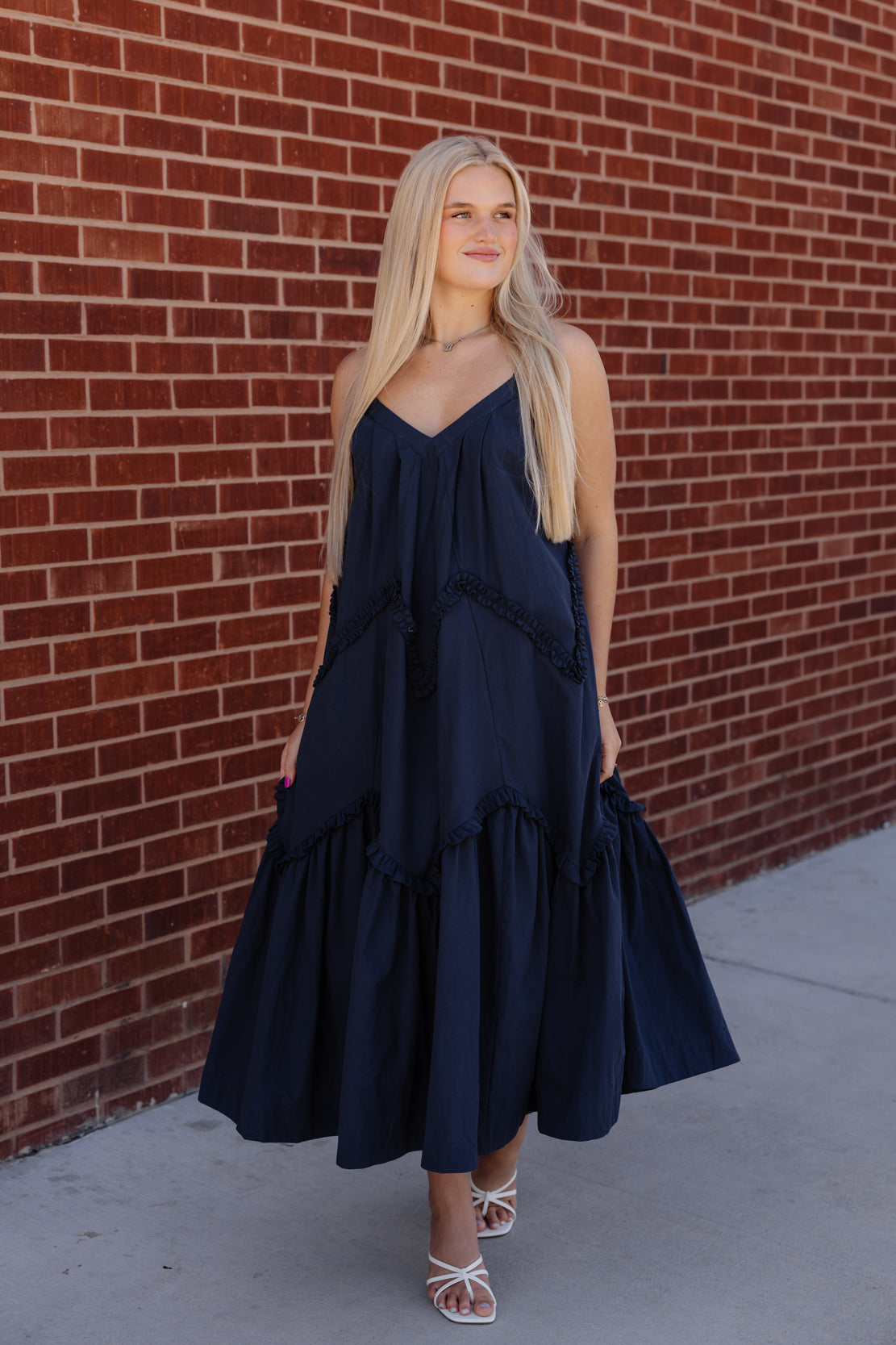Alessia Tiered Maxi Dress | Dark Navy