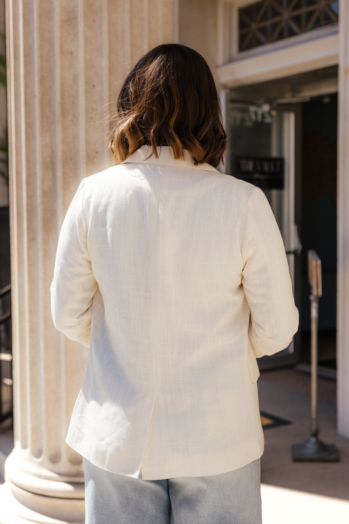 Lucy Cinched Blazer | Ecru