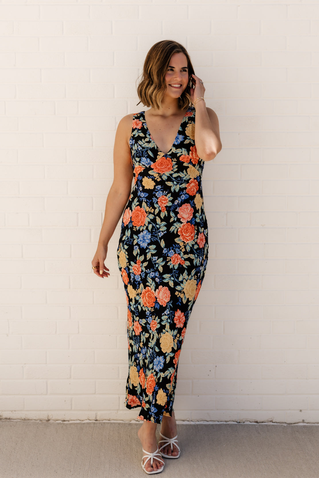 Alix Floral Tie Back Maxi Dress | Summer Nights