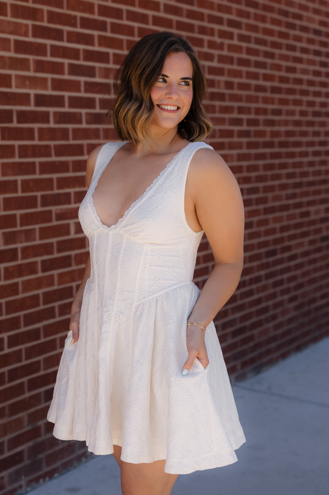 Can't Help It Mini Dress | Champagne Sugar Combo