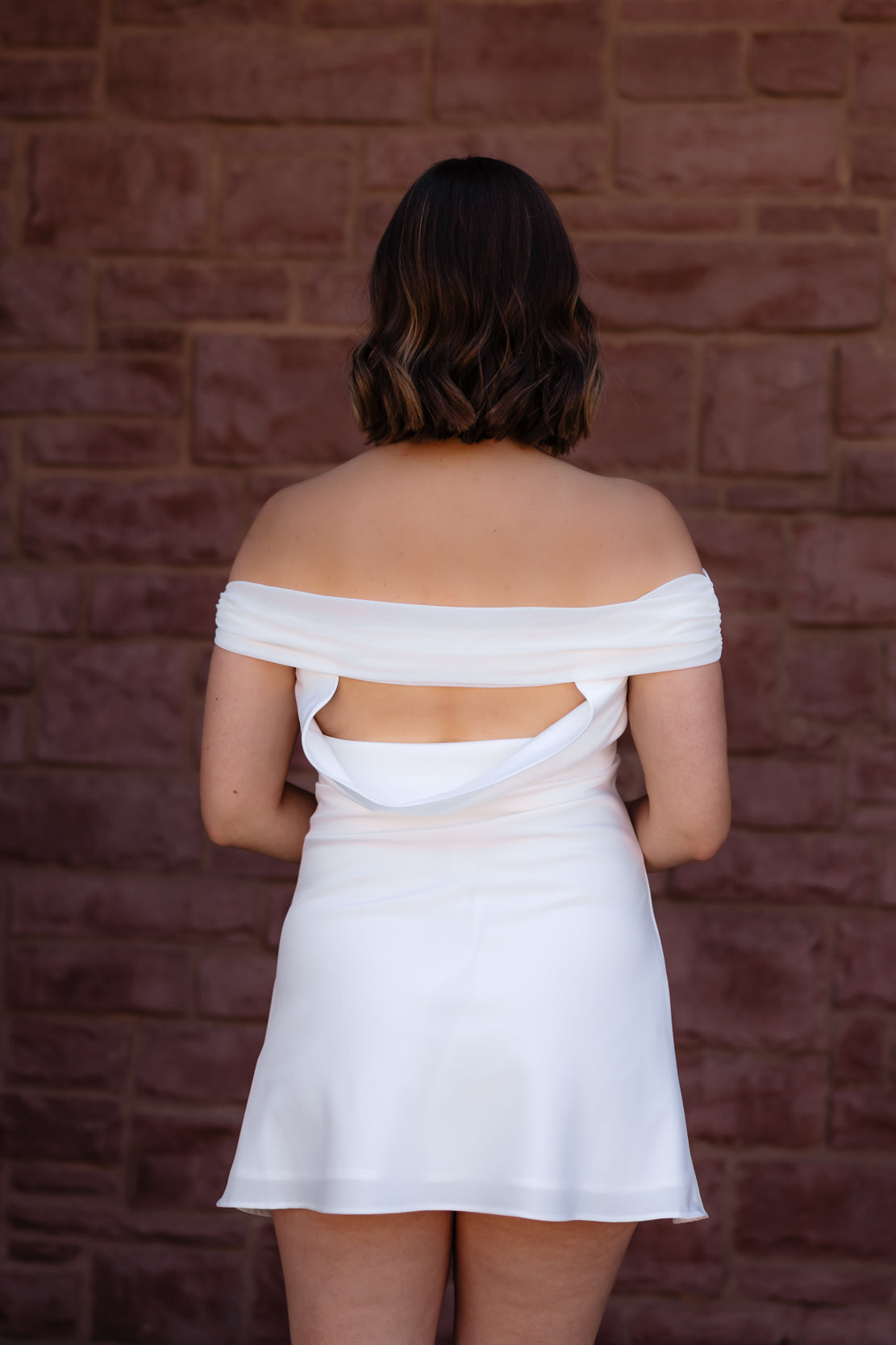 Taya Off The Shoulder Mini Dress | White
