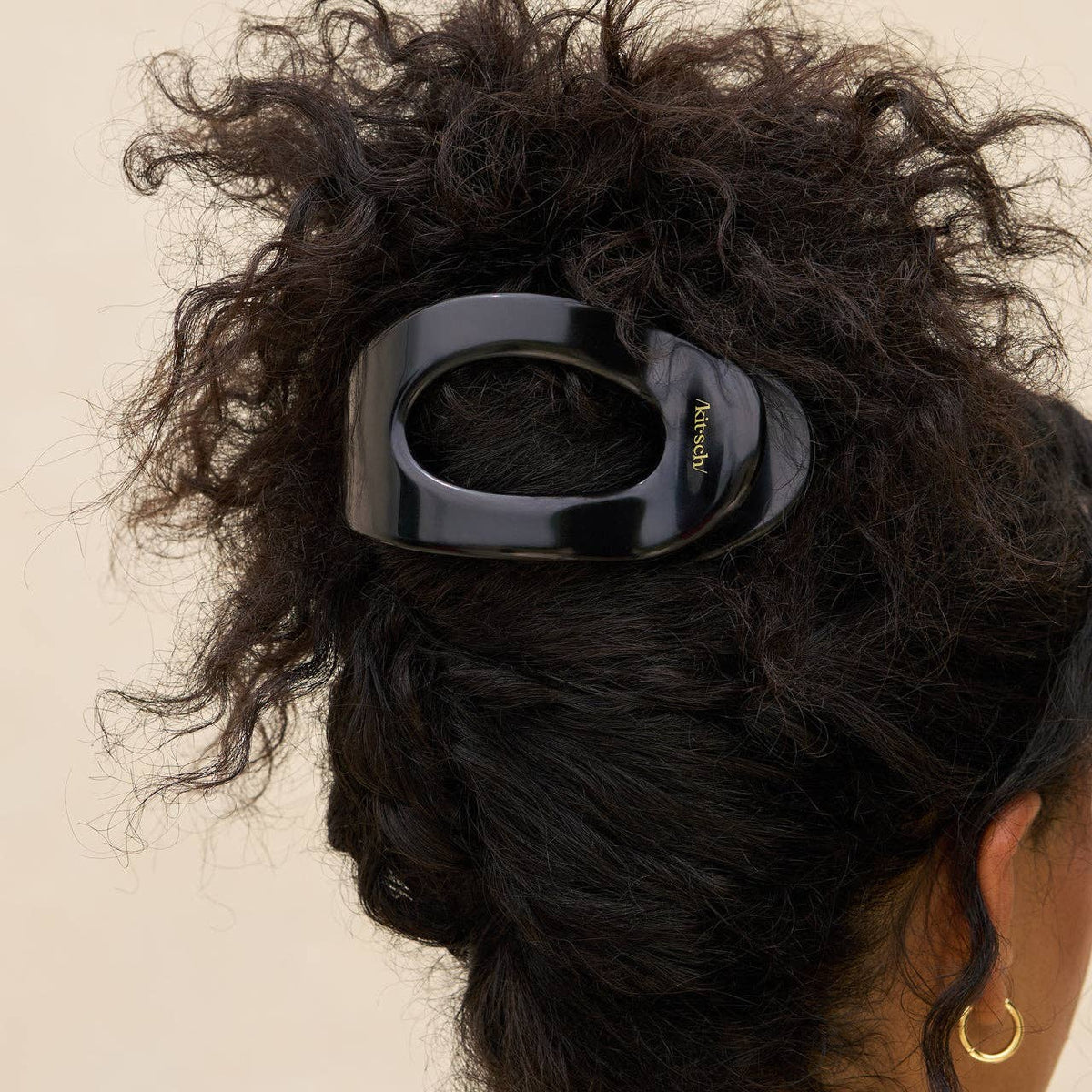 Black Flat Cloud Clip | Large