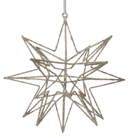 52096 Metal 3D Star Champagne