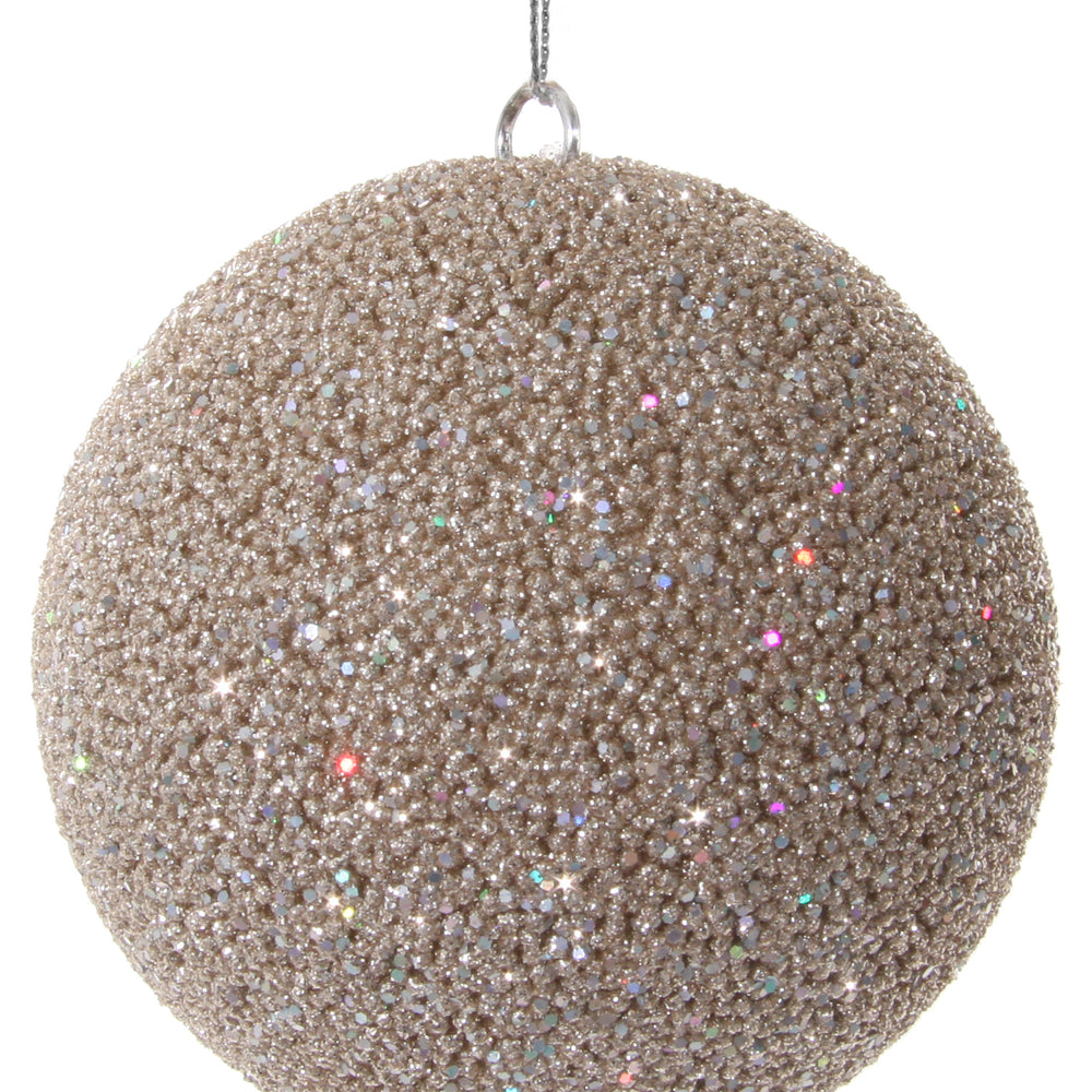 52669 Glitter Bead Ball Champagne