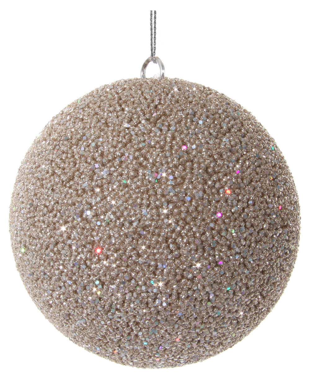 52669 Glitter Bead Ball Champagne