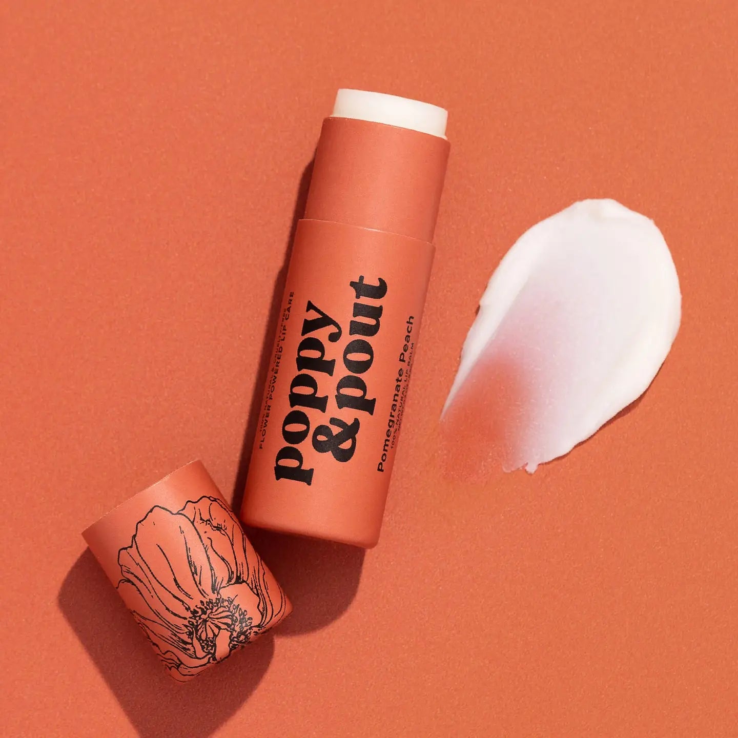 Poppy & Pout Lip Balm | Pomegranate Peach