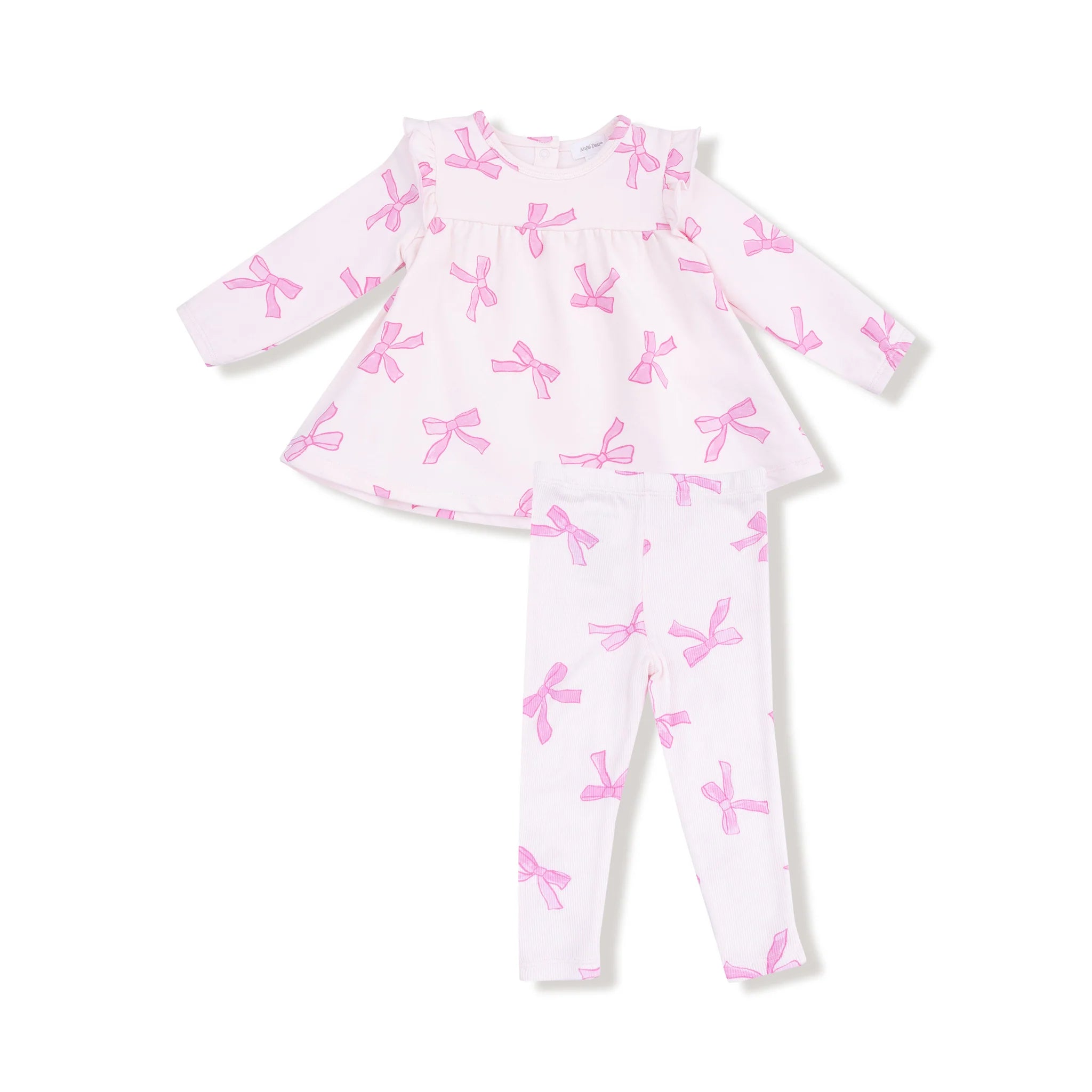 Angel Dear Ruffle Top & Ribbed Legging | Pretty Bows