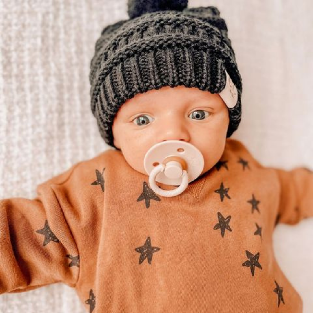 Itzy Soother™ Natural Rubber Paci Sets | Coconut + Toast