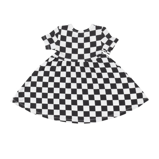 Twirly Dress | Black Checkered