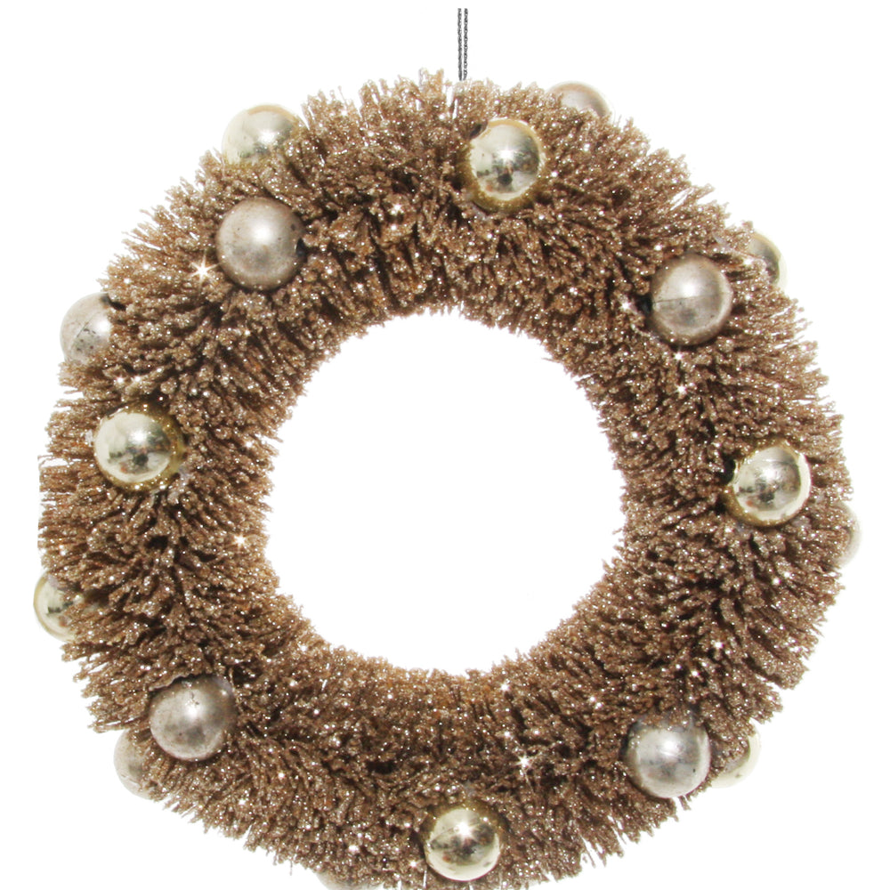 55784 Wreath Ornament Champagne