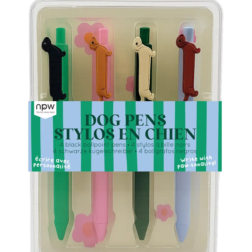 Dog Icon Pens 4 Pack