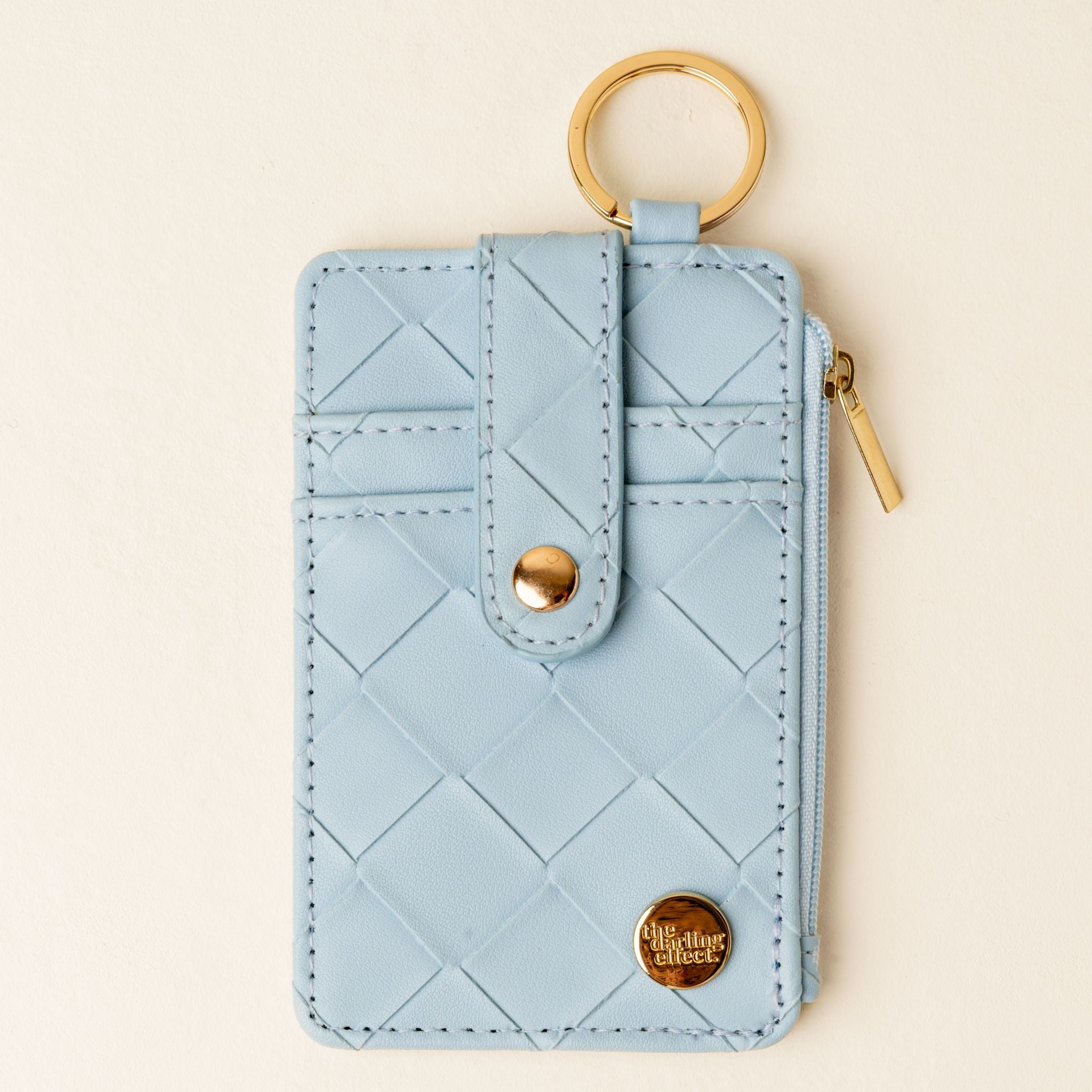 Keychain Wallet | Woven Light Blue