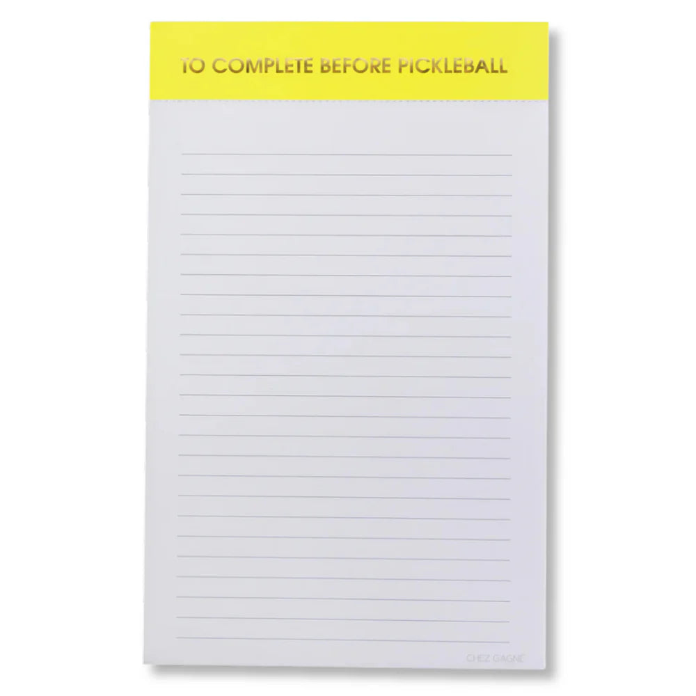 Notepad | To Complete Before Pickleball