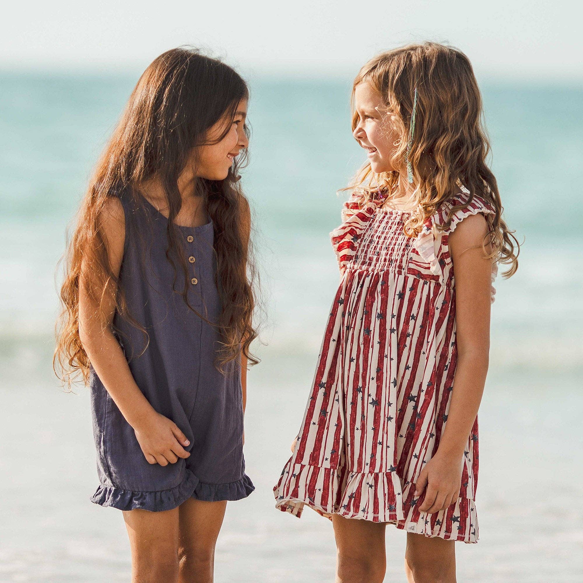 Stars & Stripes Organic Cotton Dress | Red