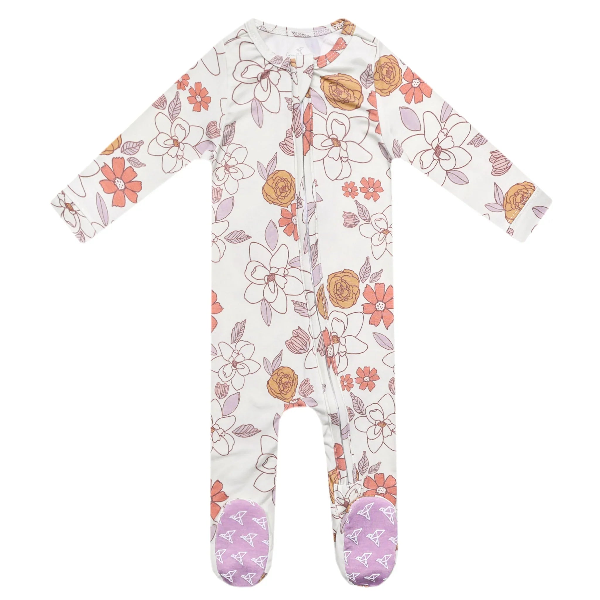 Copper Pearl Zip Up Footie | Ferra