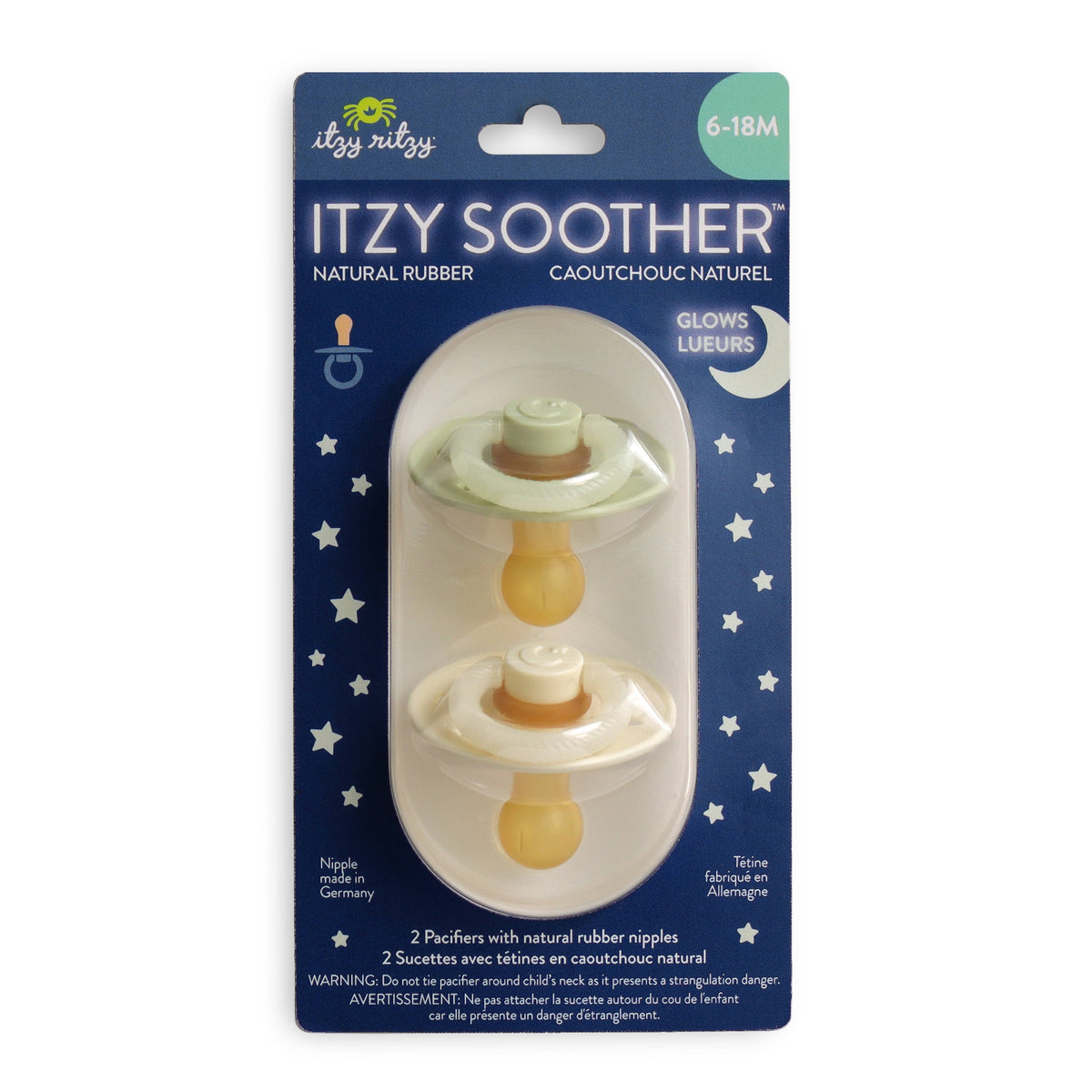 Itzy Soother™ Natural Rubber Paci Sets | Coconut + Toast