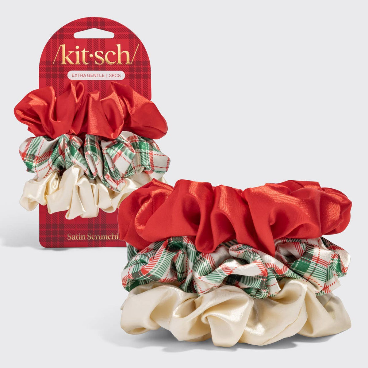 Holiday Scrunchies 3pc Set | Multi-color