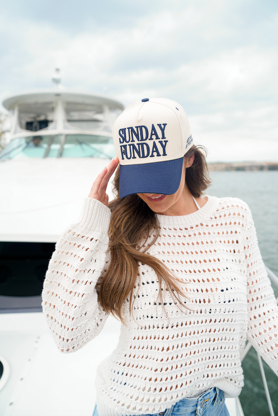 KENZKUSTOMZ Sunday Funday Vintage Trucker Hat | Navy