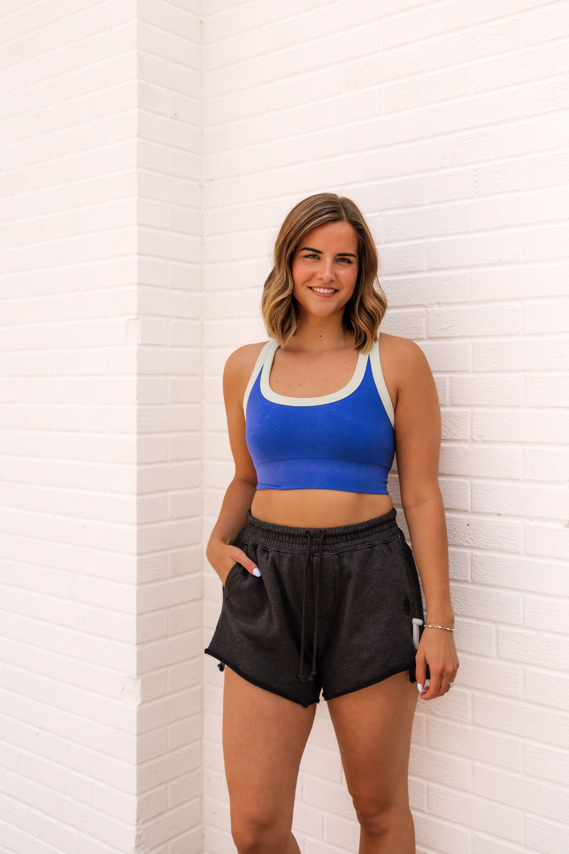 Go To Colorblock Sports Bra | Electric Shock Combo