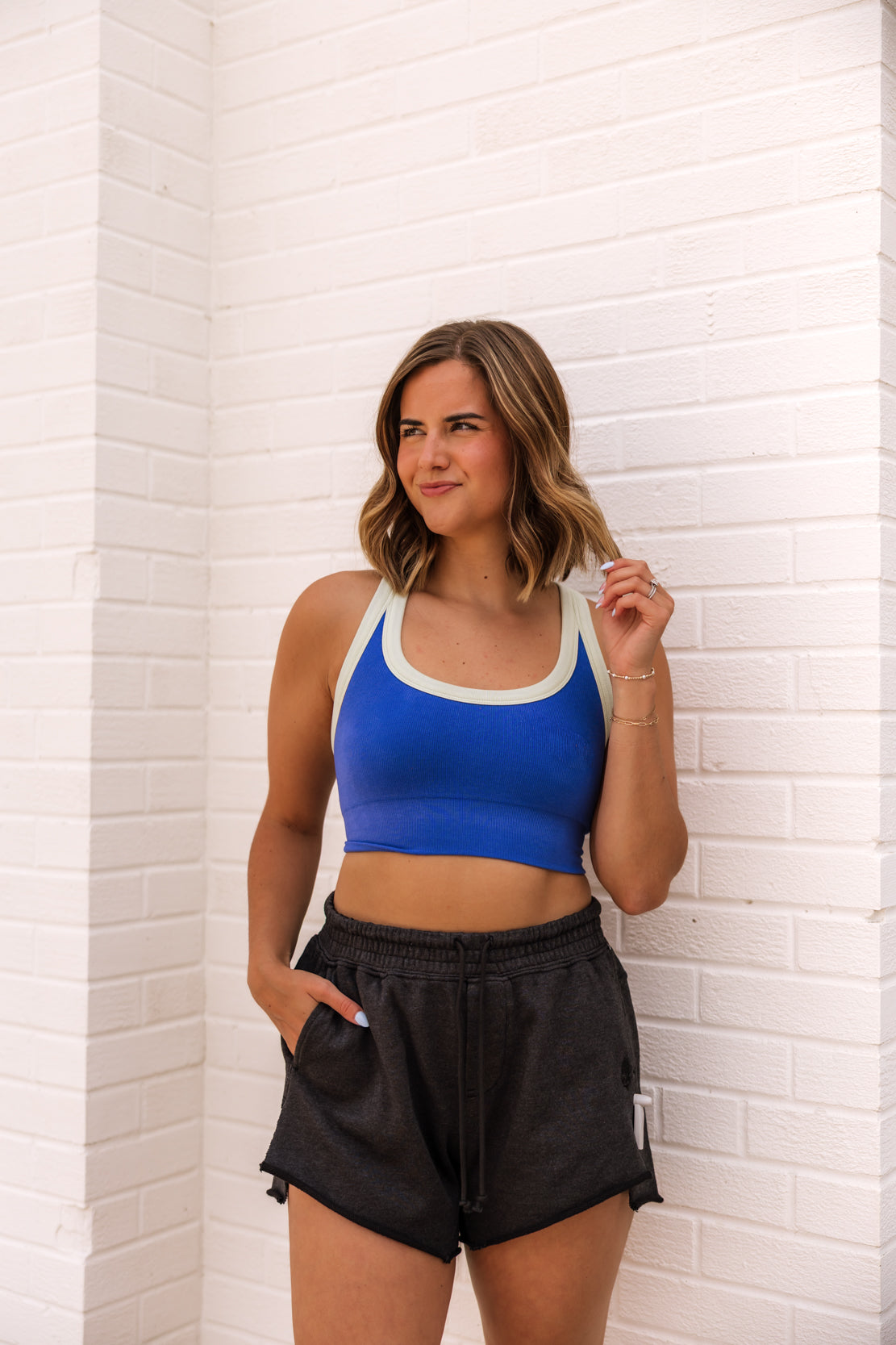 Go To Colorblock Sports Bra | Electric Shock Combo